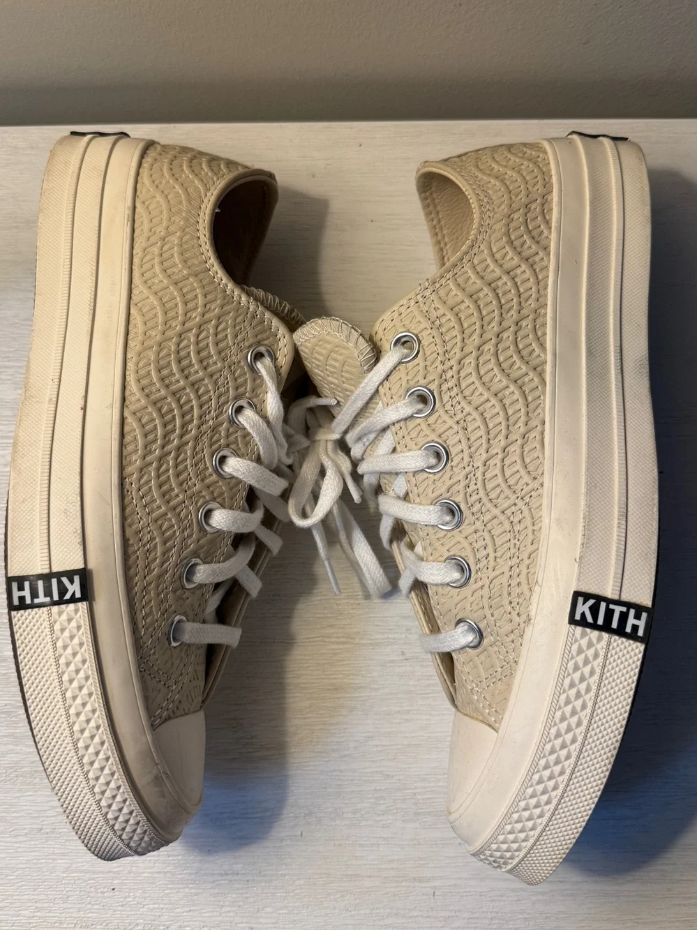 Kith x Converse Chuck 70 Logo Beige Sneaker Men Sz 6.5 Women 8.5